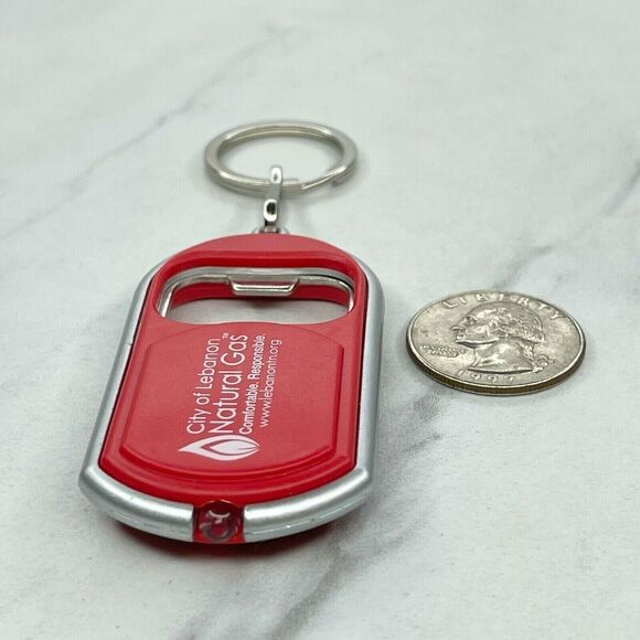 City of Lebanon Tennessee Natural Gas Flashlight Bottle Opener Keychain - Picture 8 of 8